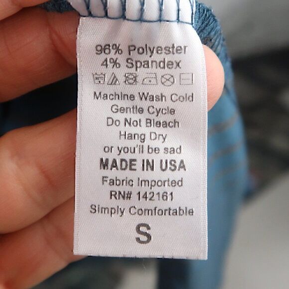 LULAROE TEAL & GREY SHORT SLEEVE MATERNITY TOP SIZE SMALL - Picture 3 of 8